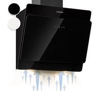 Klarstein Cooker Hood, Extractor Fan for Kitchen w/Dishwasher Safe Aluminium Grease Filter, 607m³/h Airflow, LEDs, Touch Controls Cooker Hoods, Wall Mount Steel Fan Vent Hoods, Kitchen Extractor Fan