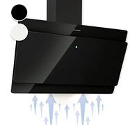 Klarstein Cooker Hood, Extractor Fan for Kitchen w/Dishwasher Safe Aluminium Grease Filter, 607m³/h Airflow, LEDs, Touch Controls Cooker Hoods, Wall Mount Steel Fan Vent Hoods, Kitchen Extractor Fan