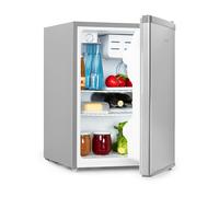 Klarstein Cool Kid Refrigerator - Mini Fridge in CompactCooling Design, Capacity: 66-Litre, Energy Efficiency Class E, 2 Levels, Cold Compartment: 4 L, Bottle Compartment up to 2 L - Stainless Steel