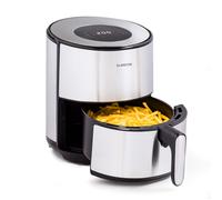 Klarstein Compact Air Fryer, Fast Heating 1500W Hot Air Fryers for Kitchens, 4.3L Digital Air Fryer with Touch Screen Control Panel, Timer, Adjustable Temperature, 8 Cooking Programs to Airfry