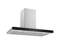 Klarstein CurveVent 90cm 533.1m³/h Chimney Cooker Hood Silver