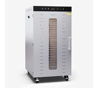 KLARSTEIN Dehydrator - 2000W Food Dehydrator, 24 Stainless Steel Shelves, 30-90°C, 24h Timer, 3 Fans, Quiet Operation 50-55 dB, Ideal for Fruits, Vegetables, Meat, Silver