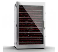 Klarstein dehydrator, dehydrator for vegetables, fruit, mushrooms & meat, 1500 W stainless steel drying machine with 16 metal grids, with 24 H timer & touch display, food