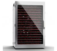 Klarstein dehydrator for vegetables, fruit, mushrooms & meat, 2000 W stainless steel dehydrator, drying machine with 20 metal grids, with 24 H timer & touch display