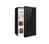 KLARSTEIN Delaware Refrigerator - 76 Litres Total Capacity, Energy Efficiency Rating E, 2 Flexible Glass Trays, Freezer Compartment: 4 Litres Capacity, Bottle Tray Up to 2 Litres, Colour: Black