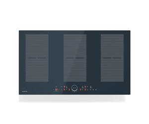 Klarstein Delicatessa 90 Induction Hob - 6-Zone Built-In Induction Cooker, 10500W With Flexzone & Boosters, Slider Control, Timer & Child Lock, Black Glass-Ceramic, 90cm Design