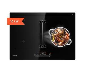 Klarstein Down Air System Induction Hob with Extractor Hood 10 kW 600 m³/h Boost