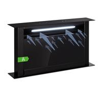 Klarstein Downdraft Cooker Hood, 90cm - With a 604 m³/h boost airflow, 8 extraction modes, LED lights, and a timer. A sleek, quiet, vent-free option for your kitchen in black, 60cm.