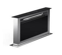 Klarstein downdraft extractor hood 60 cm, retractable exhaust/recirculating air for the kitchen, slim recirculating extractor hood without pipe, 713 m³/h air flow, LED lighting & touch control panel
