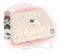 Klarstein Dr. Watson - Electric blanket, Cosy Blanket, Heated Blanket, Warm Blanket, Three Power Levels, Washable, Heated Throw - 200 x 180 cm, Beige Lines