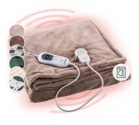 Klarstein Dr. Watson - Electric Blanket, Cosy Blanket, Heated Blanket, Warm Blanket, Three Power Levels, Washable, Heated Throw - 200 x 180 cm, Beige