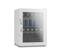 KLARSTEIN Drinks Fridge Glass Door - 60L Mini Beverage Refrigerator, Double-Glazed, 0-13°C, 4 Removable Shelves, Under Counter, Precise Temp Control, Quiet 39dB