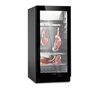 Klarstein Dry Ageing Refrigerator, Glass Fridge for Dry Aged Meat, Sin