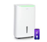 Klarstein DryFy Connect Dehumidifier - WiFi Interface, Adjustable Target Humidity, Timer, Whisper Quiet, Dehumidification Capacity 30L / 24h, 230 m³ / h, Rooms of 25-30 m², 5 L Water Tank - White
