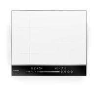 Klarstein Hybrid Induction Hob Flexzone 60 cm LED Slider Control Hot Plate White