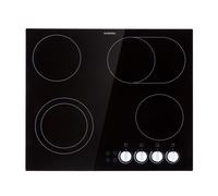 Klarstein Ceramic Hob, 6100W Electric Hob Ceramic Cooker, 4 Ring Electric Pan Hob, Built-In Table Top Cookers w/ 4 Hobs, Stainless Steel Heater Cooktops