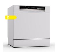 Klarstein EcoMist 55cm 7 Programms Tabletop Dishwasher White