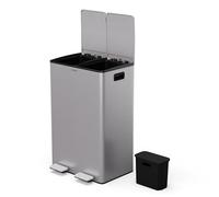 EcoVista waste bin with compost bin rubbish bin 60 litres + 3L compost bin soft-close