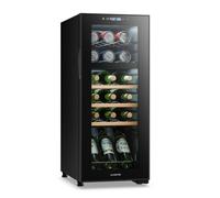 Klarstein Efficient 18-Bottle Wine Fridge - Free-Standing Dual-Zone Wine Cooler Compressor - Stylish, Energy-Saving Rack - Perfect for All Your Free-Standing Rack Needs