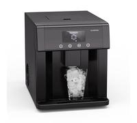 Klarstein Eiszeit Ice Maker Machine, Stainless Steel, 3 Ice Cube Sizes, 15 kg/24h, Touch Display, 3L Water Tank, Ice Cube Machines for Home, Black