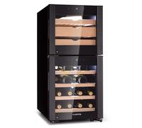 Klarstein El Dorado 40cm 38 Bottles Dual Zone Wine Fridge Black