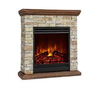 KLARSTEIN Electric Fireplace, 1800W LED Flame Fire Place with Remote Control, Timer, Auto Temp Control, Indoor Log Effect Wood Burner, Polystone Electric Fire Suites Fan Heater