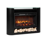Klarstein Electric Fireplace, Electric Fire and Surround Mantel Suite, 1800W LED Flame Fire Place with Remote Control, Timer, and Auto Temperature Control, Indoor Log Effect Wood Burner, Fan Heater