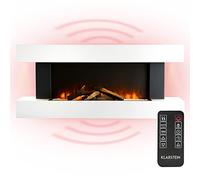 Klarstein Electric Fireplace, Electric Fire and Surround Mantel Suite for Living Room, 2000W LED Flame Fire Place w/Remote Control & Timer, Indoor Log Effect Wood Burner, Electric Fire Suites Heater