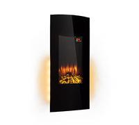 Klarstein Electric Fireplace, Electric Log Burner Indoor, 2000W Fire Wall Mount Flame Fire Place with LED Flame Effect, Fake Fireplace, Remote Control, Adjustable Thermostat Timer