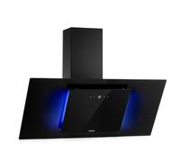 Klarstein Eleonora Head-Free Cooker Hood, Energy Class Extraction 420 m³/h, Touch Control, RGB Ambient Light, 60 dB, Exhaust & Recirculation, LED Lighting, Grease Filter, 90 cm, Black