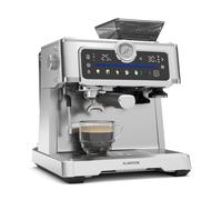 Klarstein GrandPresso Touch Espresso Machine - 20-Bar, 1350W, Integrated Grinder, Touch Display, Milk Frother, Thermoblock, 2.3L Water Tank, Stainless Steel, Espresso Machine for Home