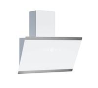 Klarstein FlashLine Cooker Hood - 60cm Angled Extractor Hood, Touch Screen, 524 m³/h Air Flow, A++ Energy Efficiency, LED Lighting, Quiet 34.5 dB, White, Ducted & Recirculating