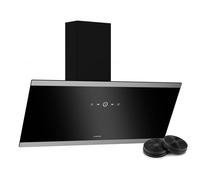 Klarstein FlashLine Cooker Hood - 90cm Angled Extractor Hood, Touch Sc