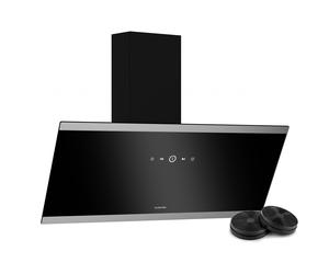 Klarstein FlashLine Cooker Hood Angled Hood 90cm 3 Levels 524m³/h Touch 100W