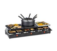 Klarstein Fonduelette 1650W 6 Person Raclette Fondue Set Black