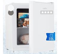 Klarstein Free Standing Freezer Fridge, Compact Mini Freezer for Bedrooms, Home & Office, 33L Table Top, Energy Efficient with Shelf, Mini Ice Cube Maker & Scraper