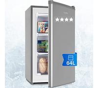 Klarstein Free Standing Freezer Fridge Mini Freezer for Bedrooms, Home & Office- 64 litres Net Capacity, Energy Efficiency Class A ++, 3 Drawers, Height-Adjustable Feet Mini Ice Cube Maker & Scraper