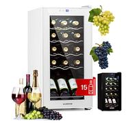 KLARSTEIN Free-Standing Wine Cooler Drinks Fridge, 44L Single Zone Wine Fridges for Prosecco & Beer Bottles, Fridge with Glass Door, Indoor/Outdoor Bar Cooler, 15 Bottles