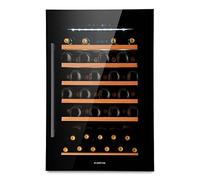 Klarstein Free-Standing Wine Cooler Drinks Fridge, Single Zone Wine Fridges Drinks Cooler, Indoor/Outdoor Small Beer Fridge with Glass Door, UV Protection Refrigerator, 5-22°C, 52 Bottles