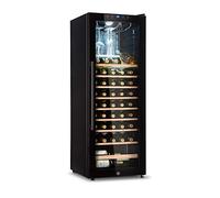 Klarstein Free-standing Wine Cooler Drinks Fridge, Single Zone Wine Fridges Drinks Cooler, Indoor/Outdoor Small Beer Fridge with Glass Door, UV Protection Refrigerator w/ Touch Pad, 4-22°C, 54 Bottles