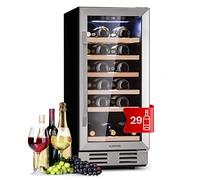 KLARSTEIN Free-standing Wine Cooler Drinks Fridge, Single Zone Wine Fridges Drinks Cooler, Indoor/Outdoor Small Beer Fridge with Glass Door, UV Protection Refrigerator, 5-18°C, 31 Bottles
