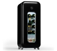 Klarstein Free-Standing Wine Cooler, Single Zone Drinks Fridge, Prosecco and Beer Bottles, Glass Door Indoor/Outdoor Bar Fridge, Fits 15 Bottles