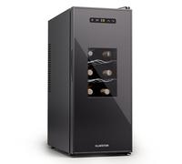 KLARSTEIN free-standing wine fridge 1 zone, drinks fridge, small wine cabinet, wine cooler with glass door, indoor/outdoor bottle fridge, wine fridge, 12 bottles.