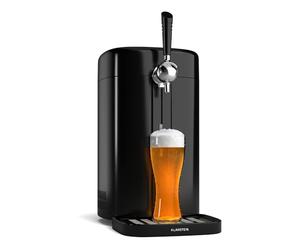 KLARSTEIN FrostBrew Beer Dispenser - Home Beer Tap with CO₂ Pressure System, 5L Barrel Compatibility, Thermoelectric Cooling 3-12°C, LED Display, Removable Drip Tray, Black/Silver