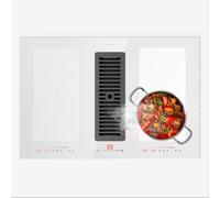 Klarstein Full House 80cm 4 Ring Induction Hob with Extractor White