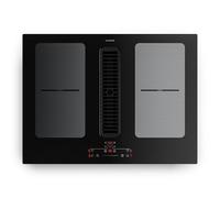 Klarstein Full House 70cm 4 Ring Induction Hob with Extractor Black