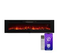 Galeras Smart electric fireplace | 2 heat settings | 16 - 30° | LED flame illusion | IOT-capable