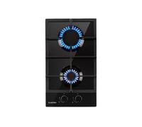 Klarstein Gas Cooker, 2 Burners Gas Hob, 4000W Built In Two Ring Electric Hob, Campervan Cooktops Cookers, Stainless Steel Glass Top Wok Burner, 2 Ring Kitchen Stoves LPG Cooker Burners Units
