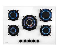 Klarstein Gas Cooker, 5 Burners Gas Hob, 10400W Built In Five Ring Electric Hob, Campervan Cooktops Cookers, Stainless Steel Glass Top Wok Burner, 5 Ring Kitchen Stoves LPG Cooker