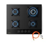 Goldflame Nano gas hob | 4 brass burners | 8 kW | Nano coating | LPG/natural gas